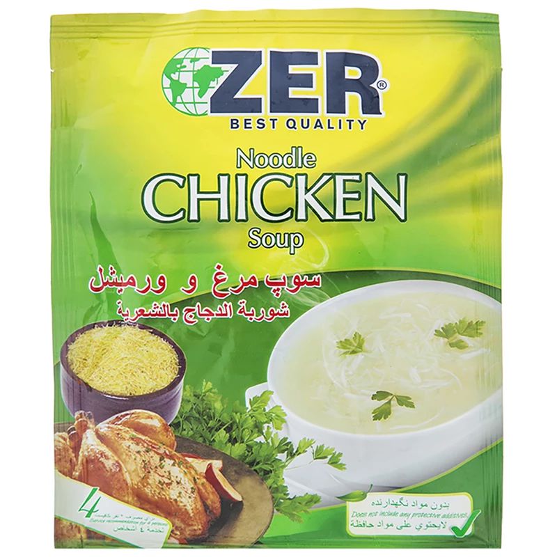 زر سوپ مرغ و ورمیشل