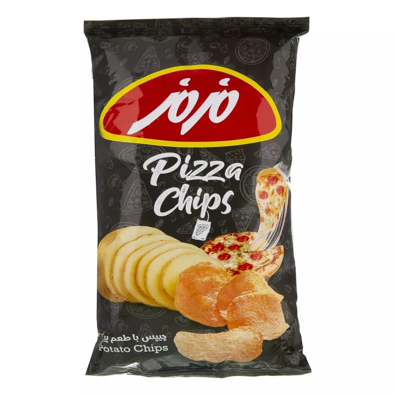 چیپس  برگه ای پیتزا متوسط 65گ مزمز