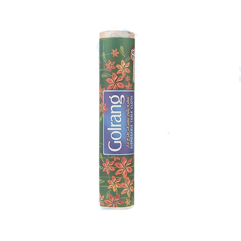 گلرنگ سفره یکبار مصرف طرحدار نایلونی 25 متری