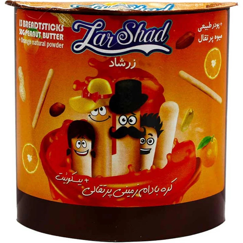 کراکر بادام زمینی فندقی زرشاد 30g