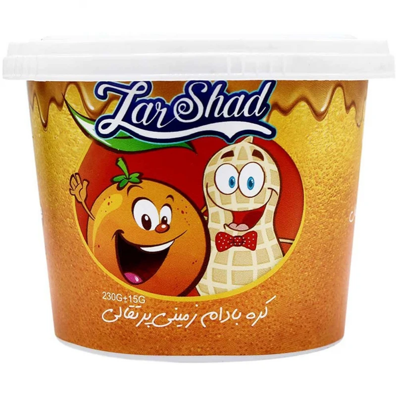 کره بادام زمینی پرتقالی زرشاد230g
