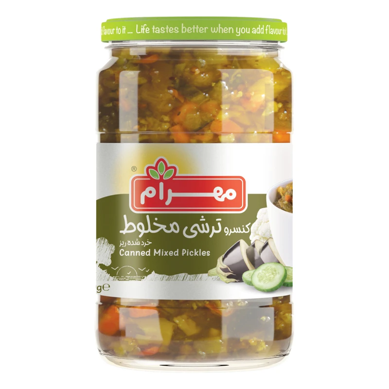 مهرام ترشی مخلوط  شیشه 660گ