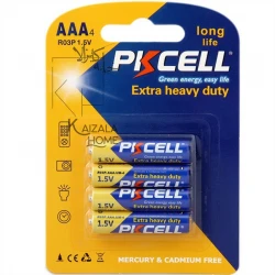 باطری نیم قلمی 4 عددی PKCELL شرینگ